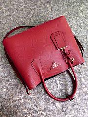 PRADA MEDIUM DOUBLE BAG RED 1BG775 SIZE 33 CM - 2