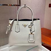 PRADA MEDIUM DOUBLE BAG WHITE 1BG775 SIZE 33 CM - 1