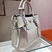 PRADA MEDIUM DOUBLE BAG WHITE 1BG775 SIZE 33 CM - 6