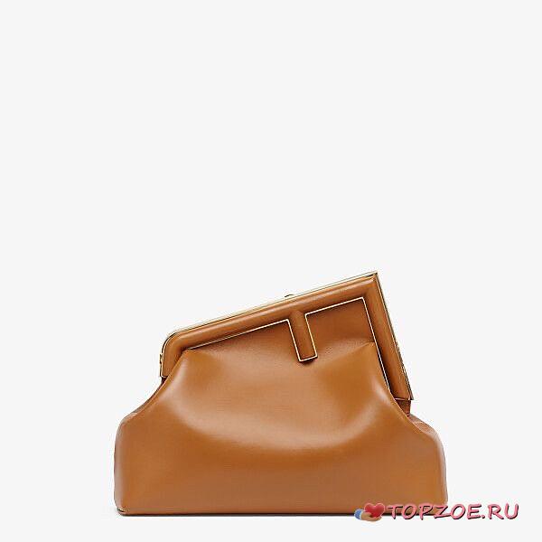FENDI FIRST MEDIUM BROWN 8BP127 SIZE 32 CM - 1