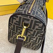 FENDI ZUCCA CANVAS BOSTON BAG KHAKI SIZE 31 CM - 4