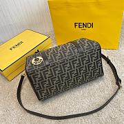 FENDI ZUCCA CANVAS BOSTON BAG KHAKI SIZE 31 CM - 6