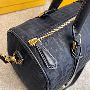 FENDI ZUCCA CANVAS BOSTON BAG BLACK SIZE 31 CM - 5