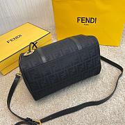 FENDI ZUCCA CANVAS BOSTON BAG BLACK SIZE 31 CM - 6