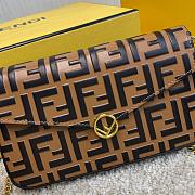 FENDI WALLET ON CHAIN WITH POUCHES BROWN 8BS032 SIZE 21.5 CM - 5