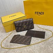  FENDI WALLET ON CHAIN WITH POUCHES DARK BROWN 8BS032 SIZE 21.5 CM - 1