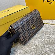  FENDI WALLET ON CHAIN WITH POUCHES DARK BROWN 8BS032 SIZE 21.5 CM - 5