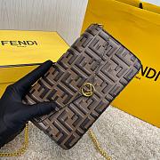  FENDI WALLET ON CHAIN WITH POUCHES DARK BROWN 8BS032 SIZE 21.5 CM - 4