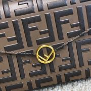  FENDI WALLET ON CHAIN WITH POUCHES DARK BROWN 8BS032 SIZE 21.5 CM - 3