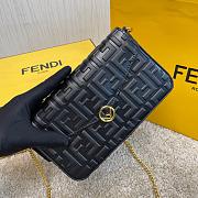 FENDI WALLET ON CHAIN WITH POUCHES BLACK 8BS032 SIZE 21.5 CM - 3