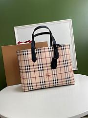 BURBERRY LARGE SHOPPING BAG BLACK LEATHER SIZE 46 CM - 1