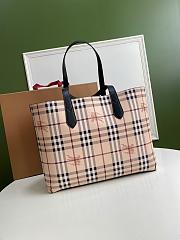 BURBERRY LARGE SHOPPING BAG BLACK LEATHER SIZE 46 CM - 5