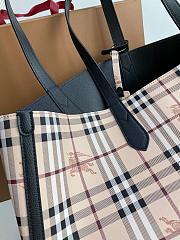 BURBERRY LARGE SHOPPING BAG BLACK LEATHER SIZE 46 CM - 2