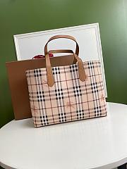 BURBERRY LARGE SHOPPING BAG BROWN LEATHER SIZE 46 CM - 6