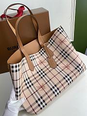 BURBERRY LARGE SHOPPING BAG BROWN LEATHER SIZE 46 CM - 3