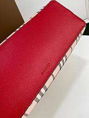 BURBERRY LARGE SHOPPING BAG RED LEATHER SIZE 46 CM - 3
