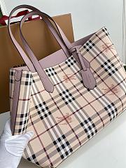 BURBERRY LARGE SHOPPING BAG DUSTY PINK LEATHER SIZE 46 CM - 5