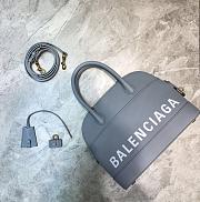 BALENCIAGA VILLE SMALL TOP HANDLE BAG IN GRAY/WHITE 5506451 SIZE 26 CM - 2