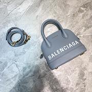 BALENCIAGA VILLE XXS TOP HANDLE BAG IN GRAY/WHITE 5506461 SIZE 18 CM - 1