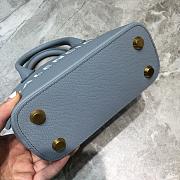 BALENCIAGA VILLE XXS TOP HANDLE BAG IN GRAY/WHITE 5506461 SIZE 18 CM - 6