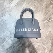 BALENCIAGA VILLE XXS TOP HANDLE BAG IN GRAY/WHITE 5506461 SIZE 18 CM - 2