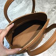 BALENCIAGA VILLE SMALL TOP HANDLE BAG IN BROWN/WHITE 5506451 SIZE 26 CM - 6