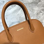 BALENCIAGA VILLE SMALL TOP HANDLE BAG IN BROWN/WHITE 5506451 SIZE 26 CM - 5