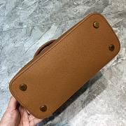 BALENCIAGA VILLE SMALL TOP HANDLE BAG IN BROWN/WHITE 5506451 SIZE 26 CM - 4