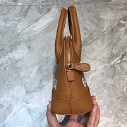 BALENCIAGA VILLE XXS TOP HANDLE BAG IN BROWN/WHITE 5506461 SIZE 18 CM - 5