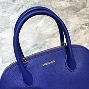BALENCIAGA VILLE SMALL TOP HANDLE BAG IN NAVY BLUE/WHITE 5506451 SIZE 26 CM - 6
