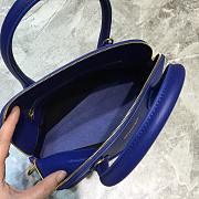 BALENCIAGA VILLE SMALL TOP HANDLE BAG IN NAVY BLUE/WHITE 5506451 SIZE 26 CM - 4