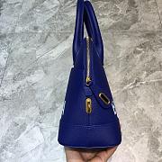 BALENCIAGA VILLE SMALL TOP HANDLE BAG IN NAVY BLUE/WHITE 5506451 SIZE 26 CM - 3