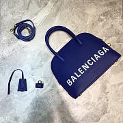 BALENCIAGA VILLE SMALL TOP HANDLE BAG IN NAVY BLUE/WHITE 5506451 SIZE 26 CM - 2