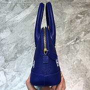 BALENCIAGA VILLE XXS TOP HANDLE BAG IN NAVY BLUE/WHITE 5506461 SIZE 18 CM - 6