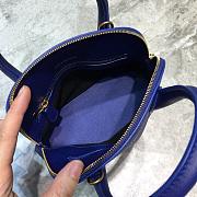 BALENCIAGA VILLE XXS TOP HANDLE BAG IN NAVY BLUE/WHITE 5506461 SIZE 18 CM - 4