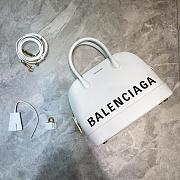 BALENCIAGA VILLE SMALL TOP HANDLE BAG IN WHITE/BKACK 5506451 SIZE 26 CM - 1