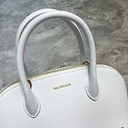 BALENCIAGA VILLE SMALL TOP HANDLE BAG IN WHITE/BKACK 5506451 SIZE 26 CM - 6