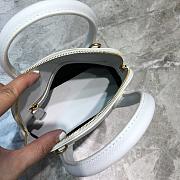 BALENCIAGA VILLE XXS TOP HANDLE BAG IN WHITE/BLACK 5506461 SIZE 18 CM - 4