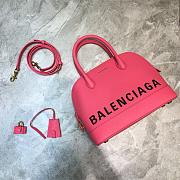 BALENCIAGA VILLE SMALL TOP HANDLE BAG IN PINK/BKACK 5506451 SIZE 26 CM - 1