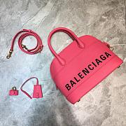 BALENCIAGA VILLE SMALL TOP HANDLE BAG IN PINK/BKACK 5506451 SIZE 26 CM - 2
