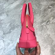 BALENCIAGA VILLE XXS TOP HANDLE BAG IN PINK/BLACK 5506461 SIZE 18 CM - 6