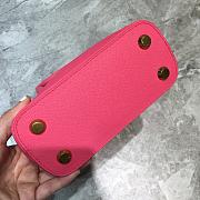 BALENCIAGA VILLE XXS TOP HANDLE BAG IN PINK/BLACK 5506461 SIZE 18 CM - 5