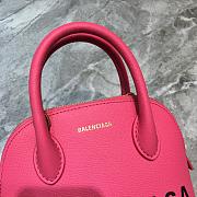 BALENCIAGA VILLE XXS TOP HANDLE BAG IN PINK/BLACK 5506461 SIZE 18 CM - 3