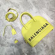 BALENCIAGA VILLE SMALL TOP HANDLE BAG IN LEMON/BKACK 5506451 SIZE 26 CM - 1