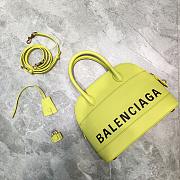 BALENCIAGA VILLE SMALL TOP HANDLE BAG IN LEMON/BKACK 5506451 SIZE 26 CM - 6