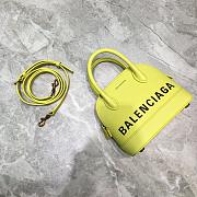 BALENCIAGA VILLE XXS TOP HANDLE BAG IN LEMON/BLACK 5506461 SIZE 18 CM - 1