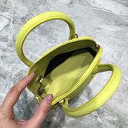 BALENCIAGA VILLE XXS TOP HANDLE BAG IN LEMON/BLACK 5506461 SIZE 18 CM - 5