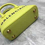 BALENCIAGA VILLE XXS TOP HANDLE BAG IN LEMON/BLACK 5506461 SIZE 18 CM - 4