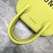 BALENCIAGA VILLE XXS TOP HANDLE BAG IN LEMON/BLACK 5506461 SIZE 18 CM - 3