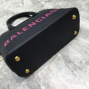 BALENCIAGA VILLE SMALL TOP HANDLE BAG IN BLACK/PINK 5506451 SIZE 26 CM - 6